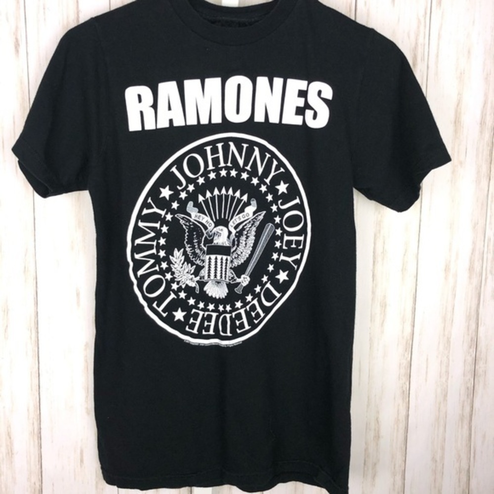 Ramones Graphic Band Names Black & White T-shirt S